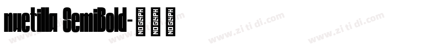 nuetilla SemiBold字体转换